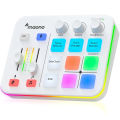MAONO G1 NEO Gaming Audio Mixer,Custom Sound Effects RGB Streaming with XLR Microphone Audio Interface,for Game Voice,Podcast. 