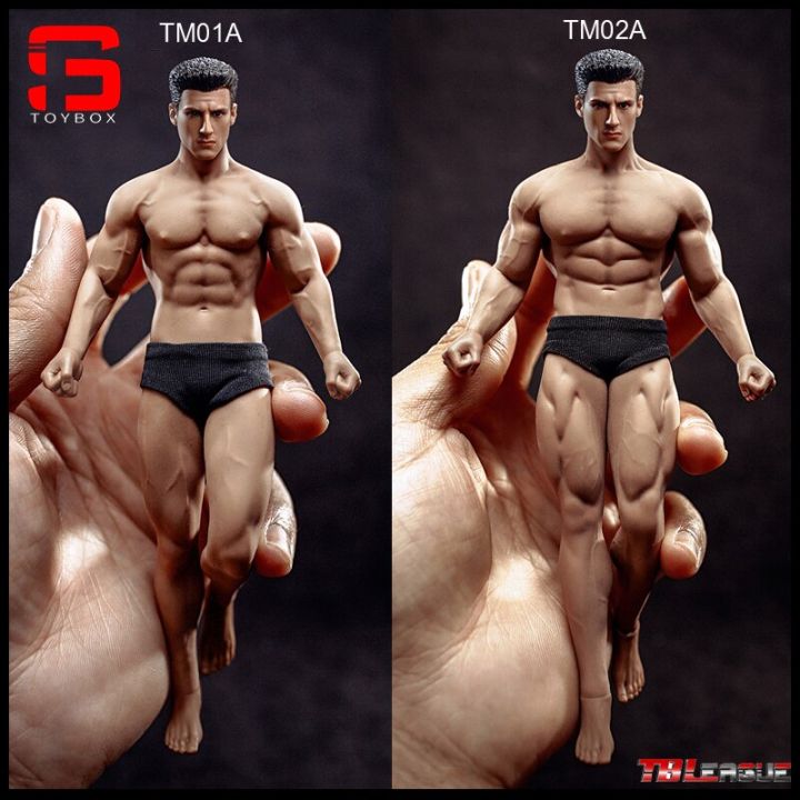 Tbleague Phicen TM01A TM02A 1/12 Male Suntan Seamless Body With Head Sculpt  6'' Man Super Flexible Action Figure Model