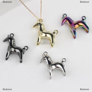 [COD] Biubiuni 2pcs hợp kim Pony Mặt dây chuyền động vật Ngựa Charms tự làm vòng cổ bông tai vòng tay phụ kiện Keychain làm đồ trang sức làm bằng tay