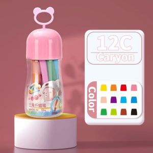 12/24/36/48 Colors Plastic Crayons Non-Toxic Not Dirty Coloring Set Hand Drawing Art Stationery