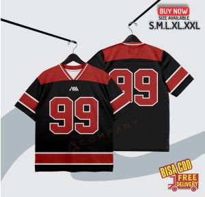 Baju Jersey/Jersy Streetwear / Jersey Vintage Casual / Jersey Hockey / Jersey Rugby / NFL / Bola custom nama dan no