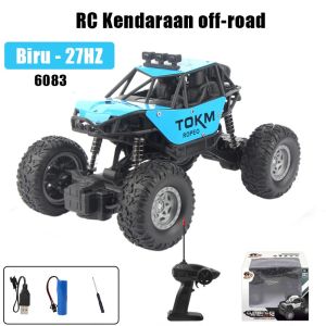 Mobil Mainan 1:18 Remote Control Off-Road Penggerak Dua Roda Mobil Pendakian Paduan Kuat RC Rock Crawler Mobil RC Resistensi Jatuh Dengan Lampu
