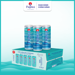 FUJIWA Nước I-on kiềm cao cấp giàu hydrogen- Thùng 24 lon.