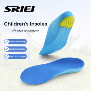 SRIEI 1 Pair Kids Orthopedic Insoles Flatfoot Sole Pad Arch Support Children Orthopedic Insole O/X Leg Insert Shoe Pad for Plantar Fasciitis