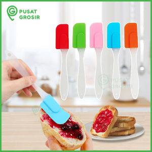 Spatula kue silikon oles mentega alat aduk adonan food grade sepatula silicon