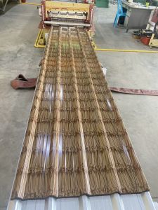 (แพ็ค 2 ชิ้น)หลังคาเมทัลชีทลายหญ้าคา ลอนมาตรฐาน 760 หนา 0.30 เหมาะสำหรับทำหลังคา ตกแต่งสวน ทนแดด ทนฝน ไม่เป็นเชื้อรา ไม่รั่วซึม ใช้งานยาวนานเป็นสิบปี