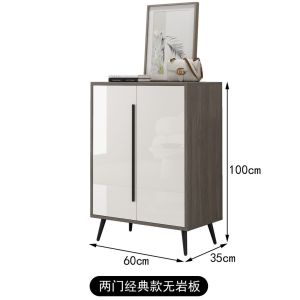 [CozyNest ] Rock Board Entrance Shoe Cabinet Home Door Light Luxury Storage Indoor Corridor Elevator Large Capacity Corridor Entrance Cabinet