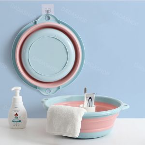 กะละมังแบบพับได้ DP1 กะละมังซิลิโคนอเนกประสงค์ สำหรับใช้ในการล้างผัก ซักผ้า หรือการตั้งแคมป์ แข็งแรงทนทาน