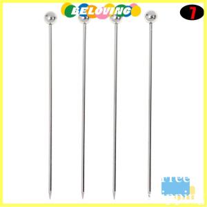 Beloving Flash Sale 4PCS Stainless Steel Cocktail Sticks Fruit Sticks Reusable Drink Martini Picks