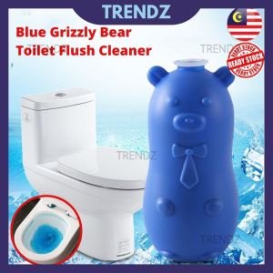 Blue Grizzly Bear Toilet Flush Cleaner Toilet Bowl Aromatic Deodorant Cleaning Liquid Pembersih Mangkuk Tandas Beruang Biru