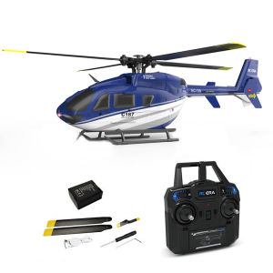 ST【Available now】【Fast delivery】RC ERA C187 2.4G 4CH Single Blade EC-135 Scale 6-Axis Gyro Electric Flybarless RC Remote Control Helicopter RTF VS Eachine E120