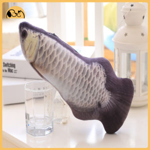 KP แมวของเล่นจำลองปลาของเล่นสัตว์เลี้ยงตุ๊กตาหญ้าชนิดหนึ่งปลาคิตตี้ปลาคาร์พของเล่นแมวทีเซอร์ ตุ๊กตาแคทนิป ปลาดุ๊กด๊ก ของเล่นแมว แคทนิป