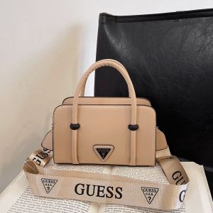 Original Guess For 14x23x8cm Small square bag chain fashion splicing single shoulder solid color printed simple camera bag women bag