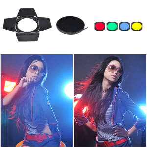 Lưới tổ ong Chụp đèn ảnh lưới tổ ong với 4 màu gel phản xạ cho 7-inch Bộ phản xạ tiêu chuẩn phụ kiện