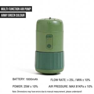 ArcticBreeze Portable Electric High Pressure Air Pump For Tent Inflate Pressure Storage Ready To Ship Dual Nozzle Outdoor Camping Inflator