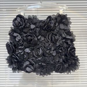 Summer New Arrival Petals Applique A Line Short Mini Skirt Women GR021