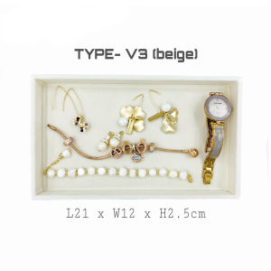 Jewellery tray beige handmade earrings organizer