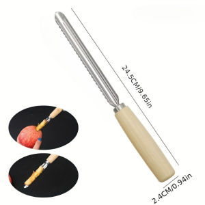 Stainless Steel Fruit Corer Apple Pear Corer Remover Tool Manual Kitchen Core Remover with Wood Handle for Fruit Juice