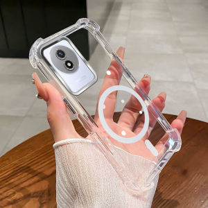 [ Shockproof ]Case For Vivo Y02 4G Y02A Y02T Phone Case 2025 New Magnetic design aesthetic Case SZ15