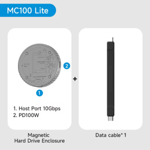 Hagibis M.2 2230 NVMe SSD Enclosure With PD 100W For iPhone 16/15 Pro USB C 3.2 Gen2 Type-C 10Gbps to NVMe PCI-E Adapter Aluminum External SSD Case  For MacBook iPad Pro HUAWE Mate60 Pro Samsung Galaxy S24