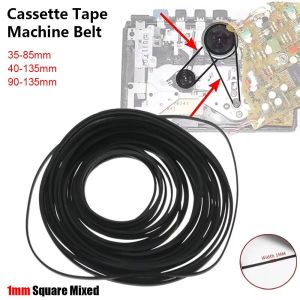 NOBLELYN 20/30Pcs Rubber Cassette Tape Machine Belt 1mm Square Assorted Mixed Style Recorder Replacement Strap Durable 35-85mm 40-135mm 90-135mm Rubber Drive Belt for Recorder Walkman CD DVD VCR Machine Repair