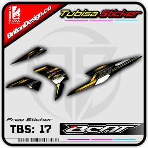 Sticker Striping Variasi Beat Deluxe/Street - Stiker Striping Motor Beat Deluxe/Street. TBS.17