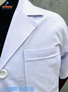 Áo Blouse bác sĩ nam cao cấp Nidala dáng dài tay dài chất vải dày dặn  đường may đẹp sắc xảo