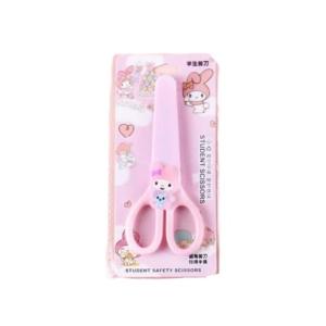 "MJ Z&C SHOP" Cartoon Kids Safety Round Head Scissors Student Paper Cutting Art School Supplies