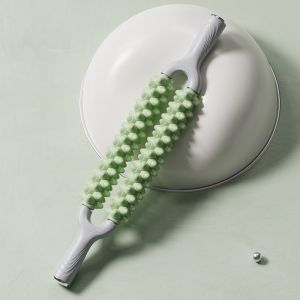 AU New double-row yoga massage roller featuring a wolf-tooth design for deep muscle relaxation in the calves a sensory massage tool