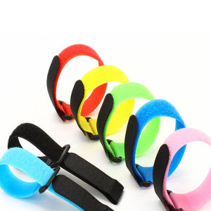 10 Pcs 2*30cm Velcro Strap Nylon+polyester Bandage With Buckle For Bicycle&Battery&Wire Binding Tape Anti-buckle