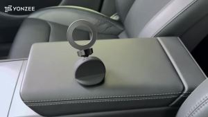 YONZEE Magnetic Phone Mount Compatible with 2025-2026 Model Y Juniper and 2024-2026 Tesla Model 3 Highland Dashboard Ball Joint Base Strong Magnetic Holder Ring 360 °   Rotation