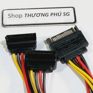 Cáp chia Sata 1 ra 2 đầu Vuông gốc (1 đầu Đực ra 2 đầu Cái) / Cáp dài 20Cm