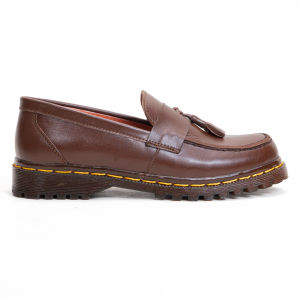 Sepatu Slip On Wanita Loafers Docmart With Tassel Bahan Kulit  7011