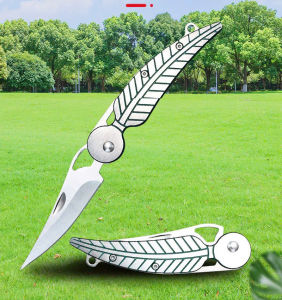 [ D017 ] Dao gấp mini đa năng nhỏ gọn – Dao bỏ túi sắc bén tiện dụng đi câu cá du lịch dã ngoại . Hình chiếc lá
