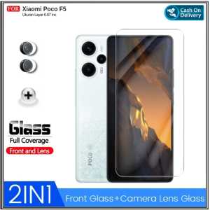 Paket 2IN1 Tempered Glass POCO F5 C40 F4 5G F4 GT 5G Anti Gores Kaca Free Camera