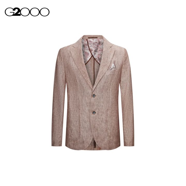 G2000 Linen Polyester Plain Casual Blazer in Relaxed Fit Lazada