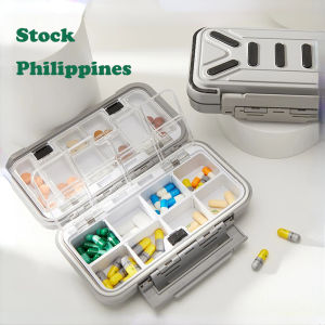 HKStorage Medicine Kit Box Organizer Travel Pill Box Medicine Storage Container Medicine Tablet Dispenser Independent Lattice Pill Case Fishing Tackle Box