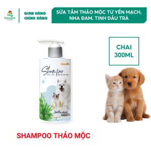 Vemedim Shampoo thảo mộc sữa tắm chó mèo với chiết xuất thiên nhiên chai 300ml