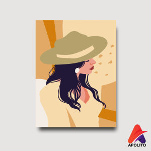 APOLITO (15X20 CM) HIASAN DINDING BOHO CEWEK ABSTRAK WALLDECOR PAJANGAN POSTER HIASAN KAMAR KAYU