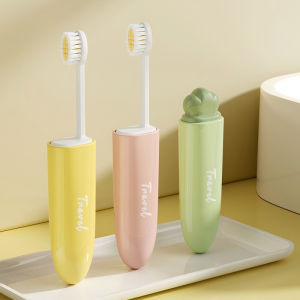 Foldable Travel Toothbrush Portable Soft Bristles Adult Manual Toothbrush Home Bathroom Oral Care Toothbrush with Storage Box