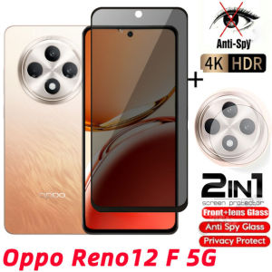 Oppo Reno กระจกนิรภัยสำหรับส่วนตัว Reno12F 12F ฟิล์มติดกระจกเพื่อความเป็นส่วนตัว5G 2024โค้งป้องกันการสอดแนมฟิล์มกันรอยป้องกันเต็มพื้นที่ของหน้าจอป้องกันการสอดแนม