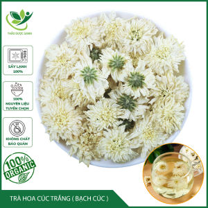 Trà Hoa Cúc Trắng (Bạch Cúc) Ngủ Ngon Ổn định huyết áp Thanh Nhiệt Giải Độc Gói 200gr Thảo Mộc Gama