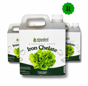 Iron Chelate 1 Liter Plant Supplement | Siyudad Agrikultura for Hydroponics Aquaponics Soil & Urban Farming | Prevents Iron Deficiency Corrects Chlorosis Promotes Greener Leaves & Strong Healthy Plant Growth