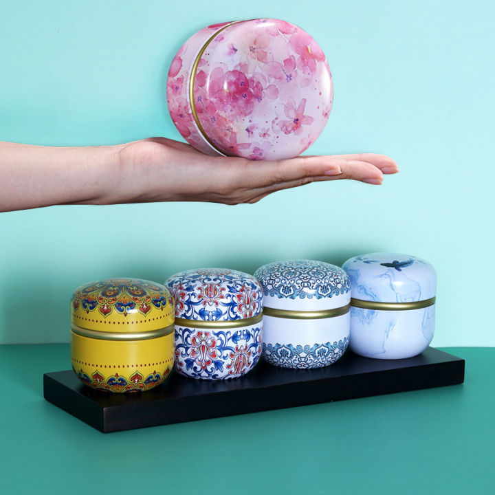 [Free Ship]Tea Canister with Airtight Double Lids Tea Tin Containers ...