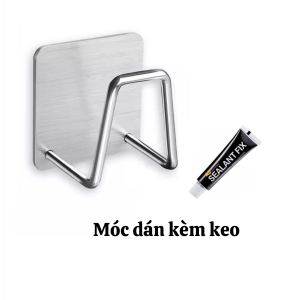 Móc Inox 304 Treo Giẻ Rửa Bát Cài Vung Nồi Treo Đồ Đa Năng Đa Năng Dán Tường Chắc Chắn