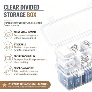 【24H COD】1/3Pcs Multifunction Data Cable Storage Box Cosmetic Jewelry Organizer