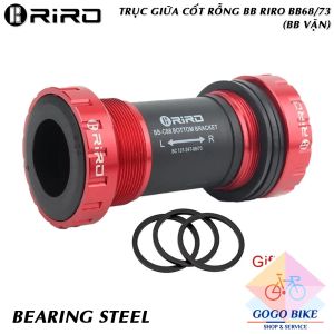 [GoGo Bike] Trục giữa cốt rỗng xe đạp BB RIRO BB68/73 cho cốt trục 22mm 24mm (BB Vặn)
