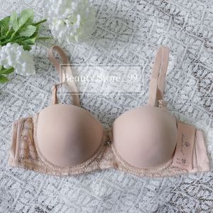 042 strapless undewear bra push up with lace makapal ung foam Cup A only Size32-36