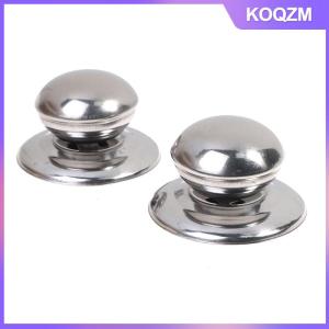 KOQZM 2pcs set Stainless Steel Replaceable Cover Button Pan Pot Glass Lid Cover Handle
