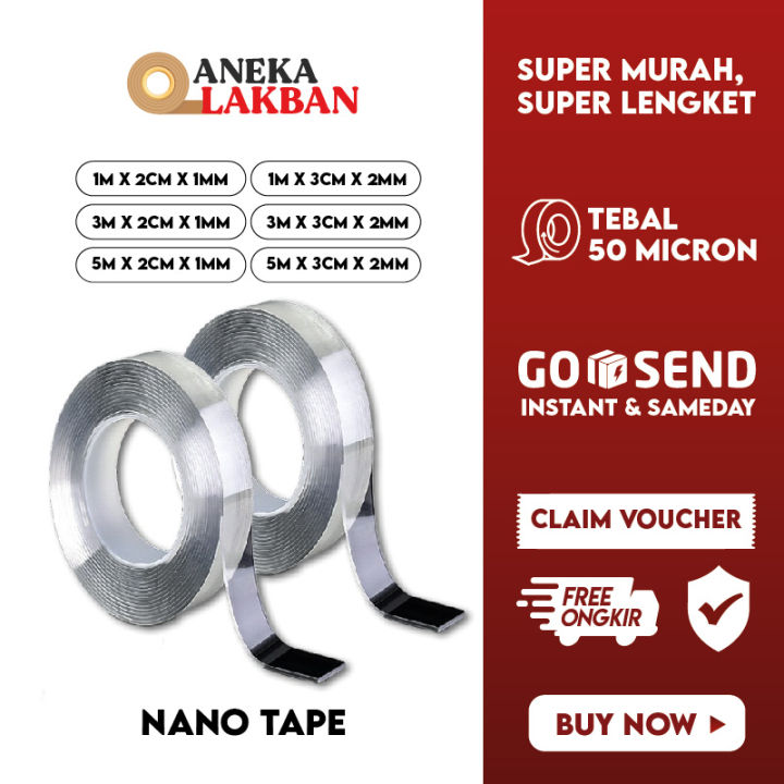 HORICI NANO DOUBLE SIDED TAPE TRANSPARAN/IVY GRIP TAPE/ISOLASI SELOTIP